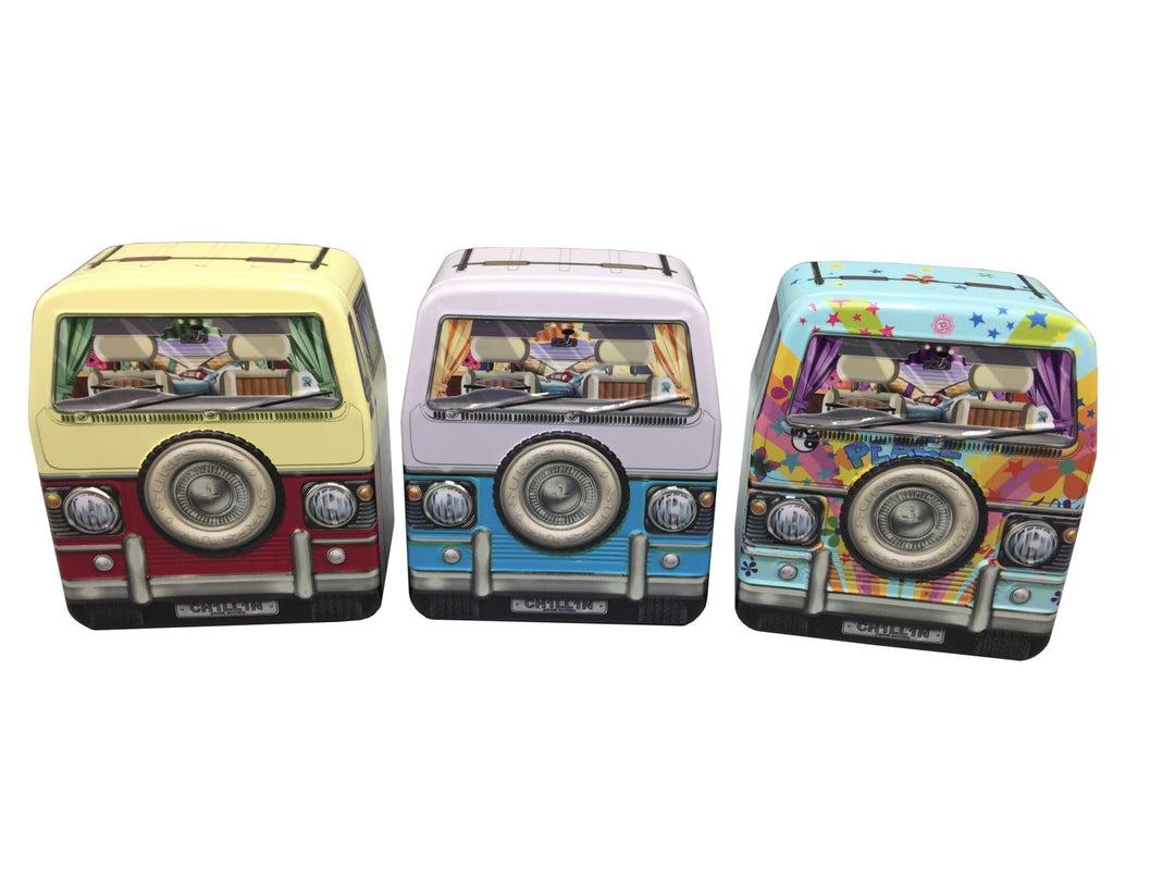 3er Set Blechdose in Form eines Mini Camper Van Front, Volumen: 350 ml, Masse: 110 x 95 x 50 mm Mini