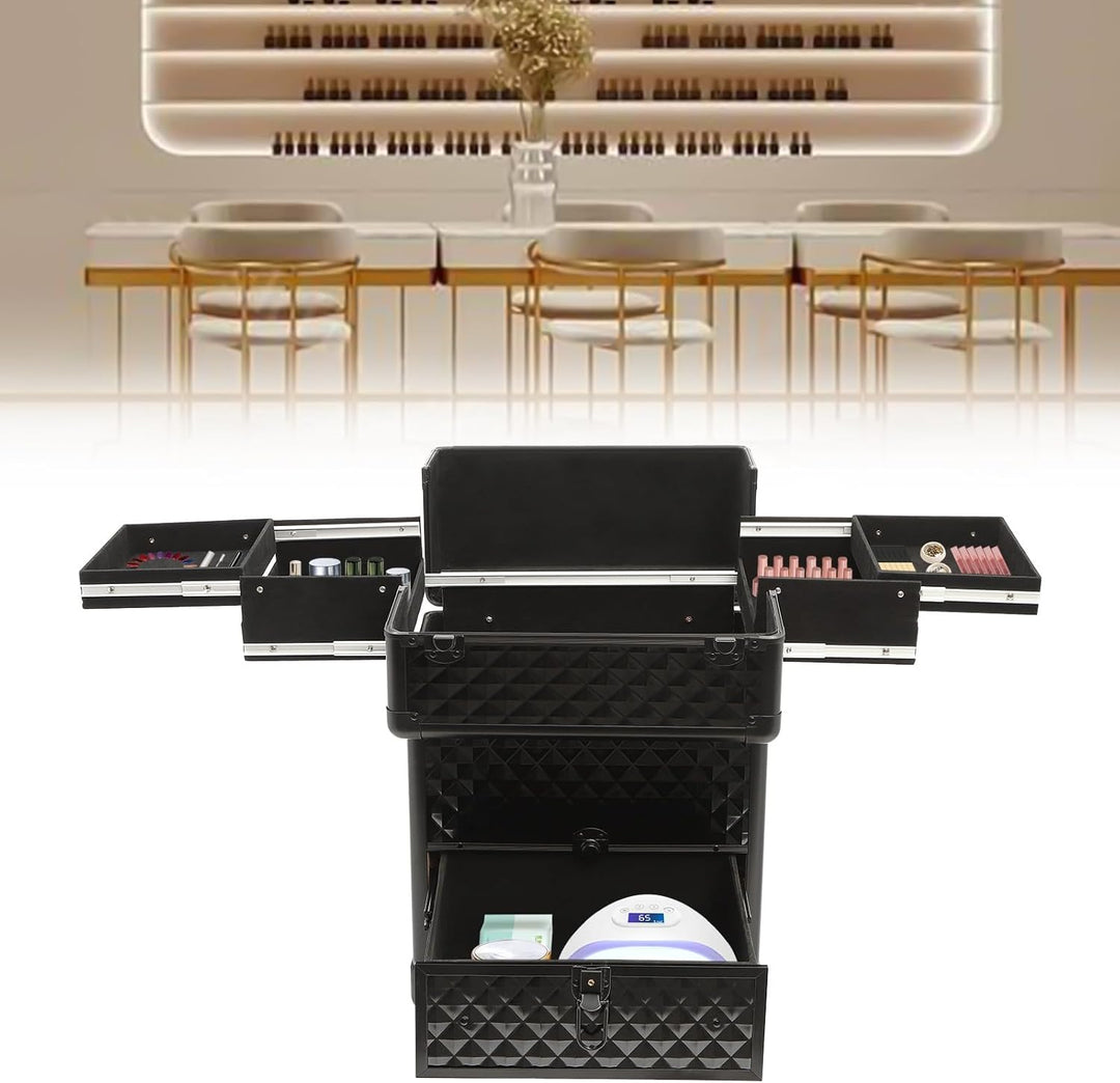Makeup Koffer Kosmetikkoffer Visagistenkoffer Schminkkoffer Friseurkoffer Nagel Koffer Kosmetik Aufb