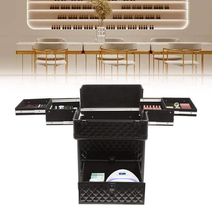 Makeup Koffer Kosmetikkoffer Visagistenkoffer Schminkkoffer Friseurkoffer Nagel Koffer Kosmetik Aufb