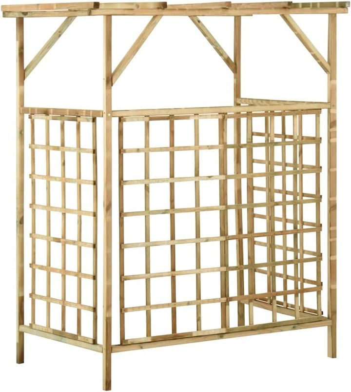 vidaXL Kiefernholz Imprägniert Pergola für 2 Mülltonnen Verrottungsfest Gartenpergola Holzpergola Ro