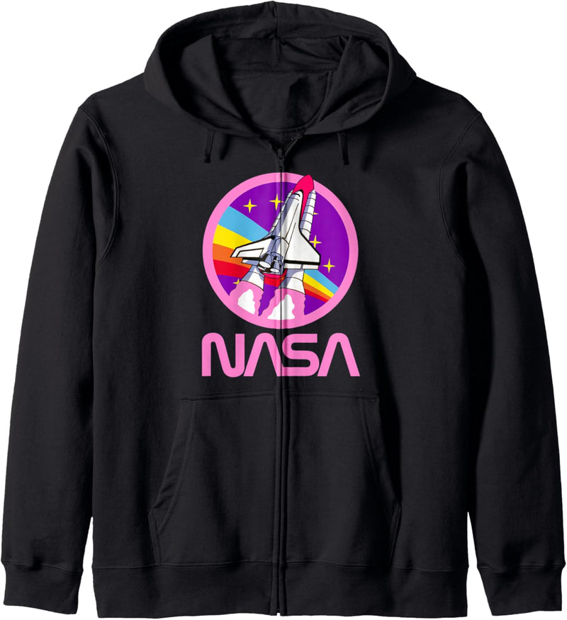 Offiziell NASA Rosa Regenbogenrakete Geschenk des Mädchens Kapuzenjacke