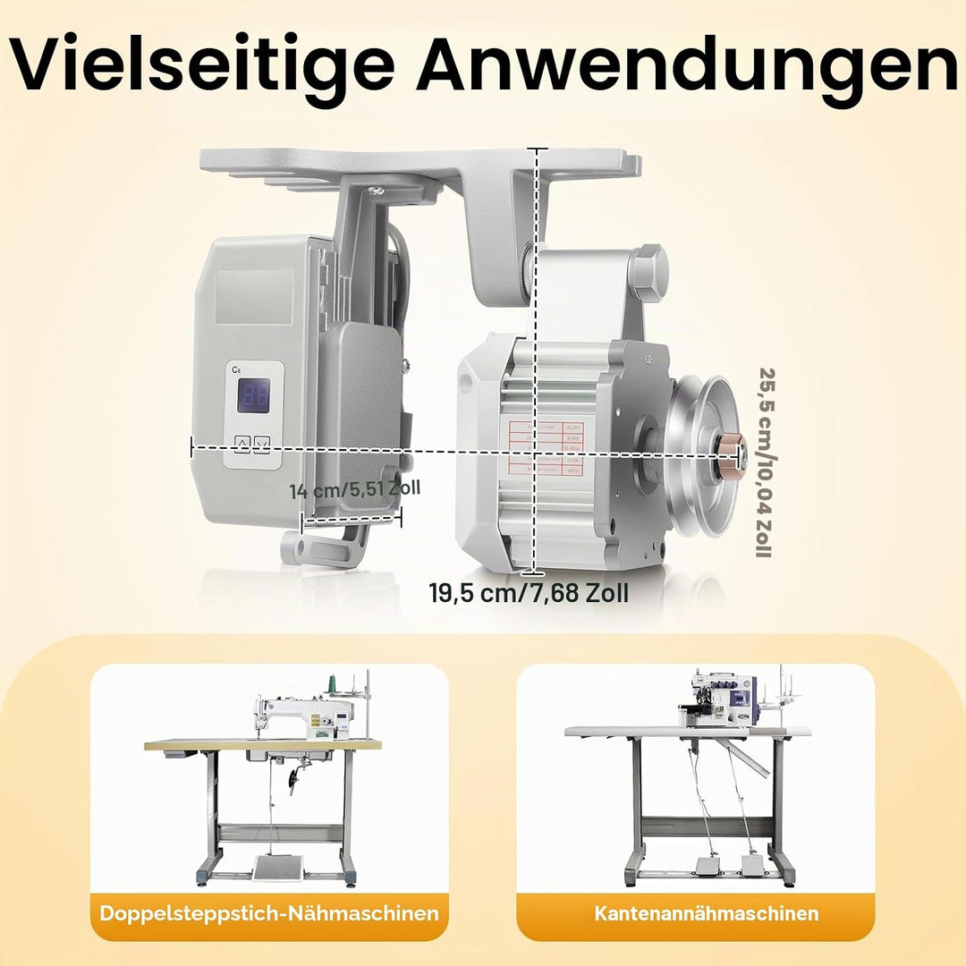 MINRS Nähmaschinenmotor 500W 220V Industrieller Nähmaschinenmotor 200-4500rpm Servomotor Nähmaschine