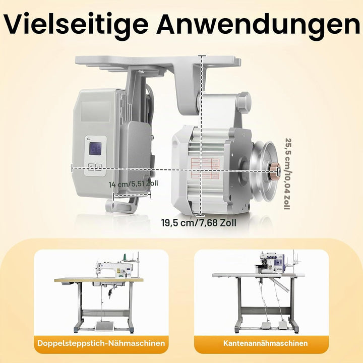 MINRS Nähmaschinenmotor 500W 220V Industrieller Nähmaschinenmotor 200-4500rpm Servomotor Nähmaschine