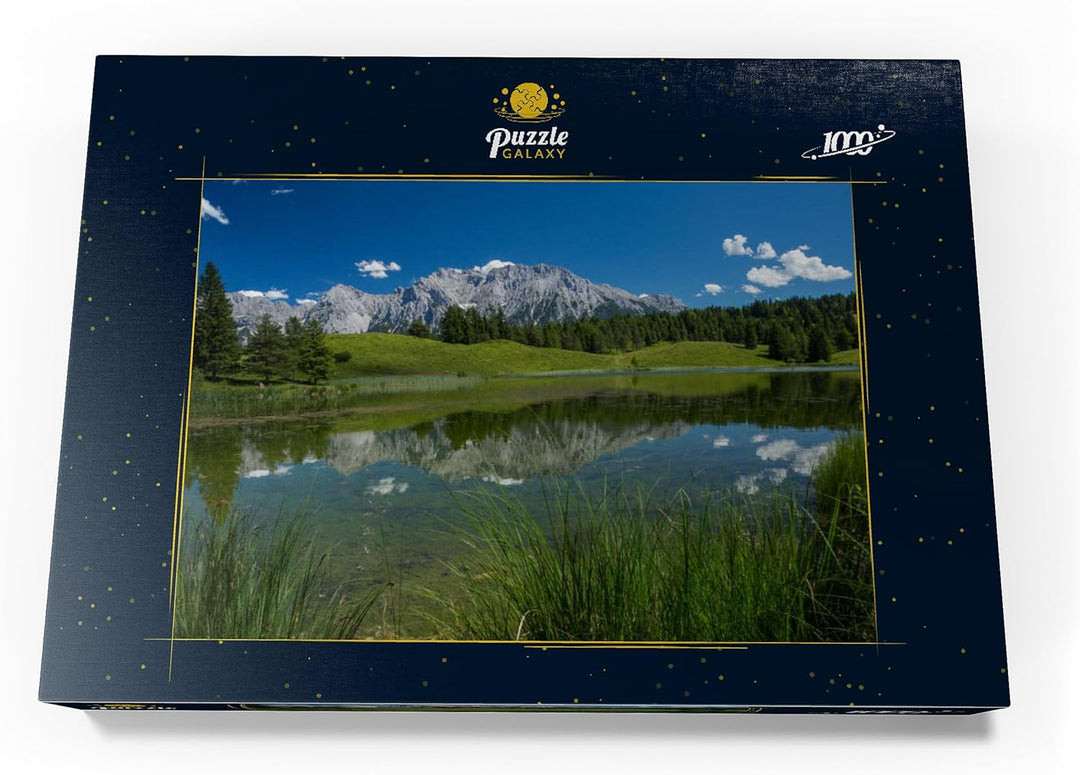 Wildensee gegen Karwendelgebirge (2385m), Mittenwald, Oberbayern - Premium 1000 Teile Puzzle - MyPuz