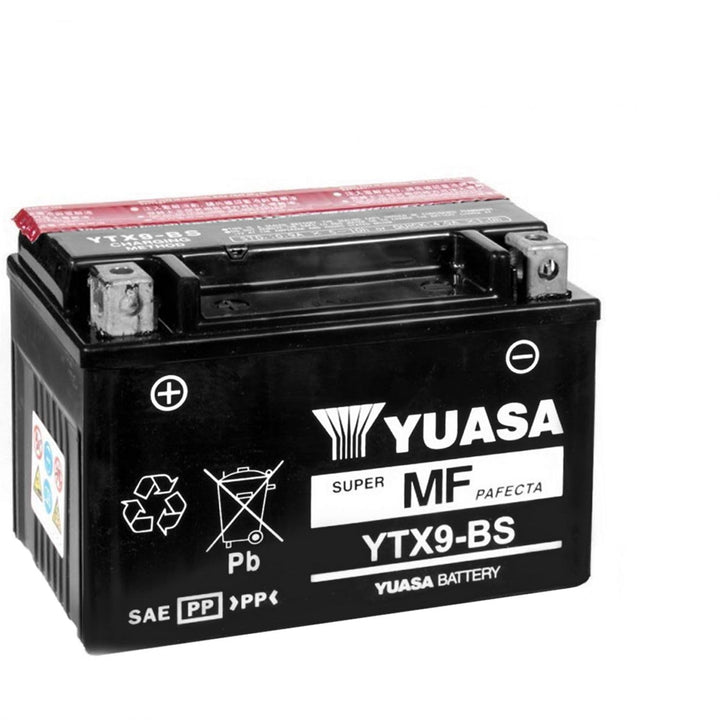 Yuasa YTX9-BS Wartungsfreie Batterie, 12V, 150mm x 87mm x 105mm