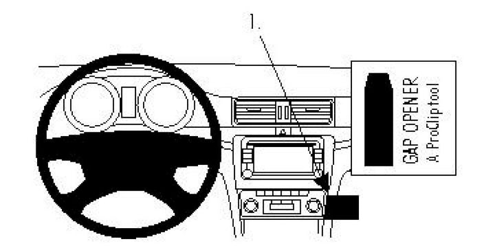 Brodit 854219 ProClip Halterung, schwarz