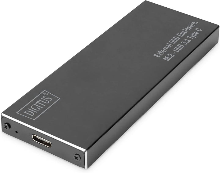 DIGITUS - DA-71115 - Festplattengehäuse SSD - M.2 - USB 3.1 Typ-C - SATA III - schwarz, M.2 - USB 3.