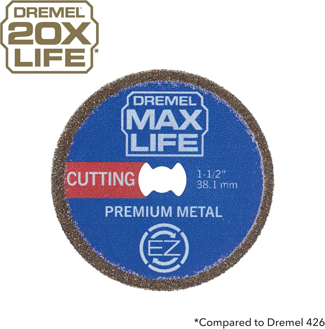 Dremel Max Life EZ506HP Hochleistungs-Metallschneidrad, 38,1 mm, Blau EZ Lock - Max Life Schneiden v