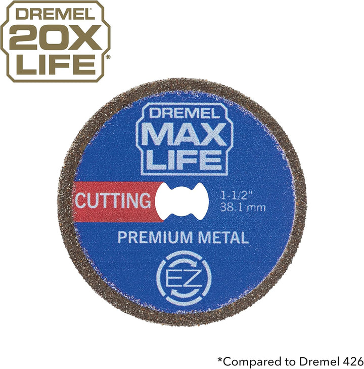 Dremel Max Life EZ506HP Hochleistungs-Metallschneidrad, 38,1 mm, Blau EZ Lock - Max Life Schneiden v