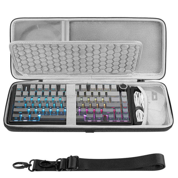 GEEKRIA 75% Tastatur- und Maus-Kombihülle mit 84 Tasten, kompatibel mit Aula F75 Pro / F75, Keychron