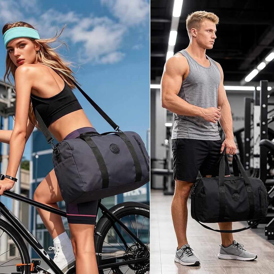 Sporttaschen Reisetaschen, 30L Reisetasche für Damen Herren, Handgepäck Tasche mit Nassfach & Schuhf