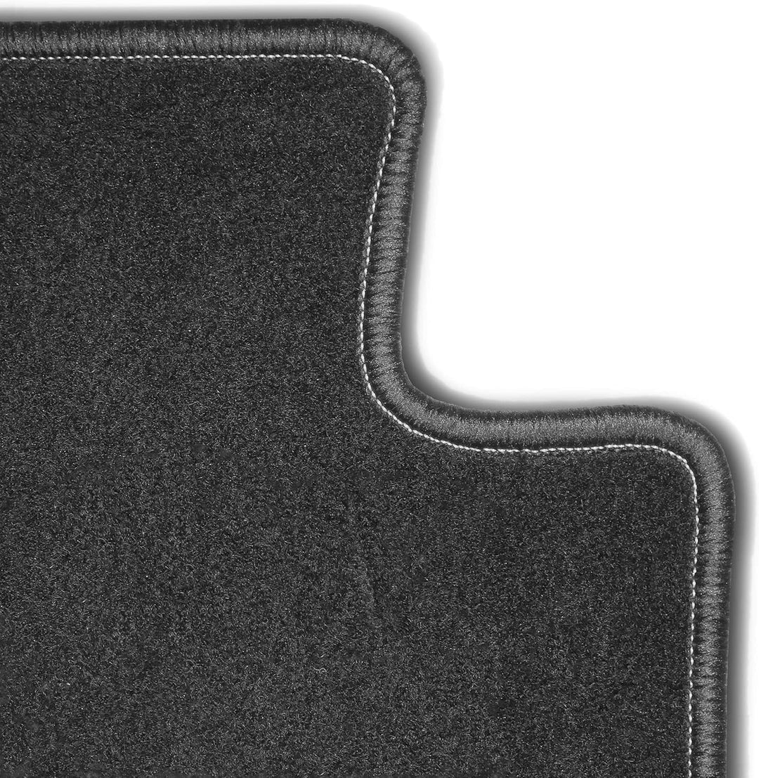 Bär-AfC Auto Fussmatten Royal passend für Renault Twingo Typ 1 1998-2007, Autoteppiche Velours Grau,
