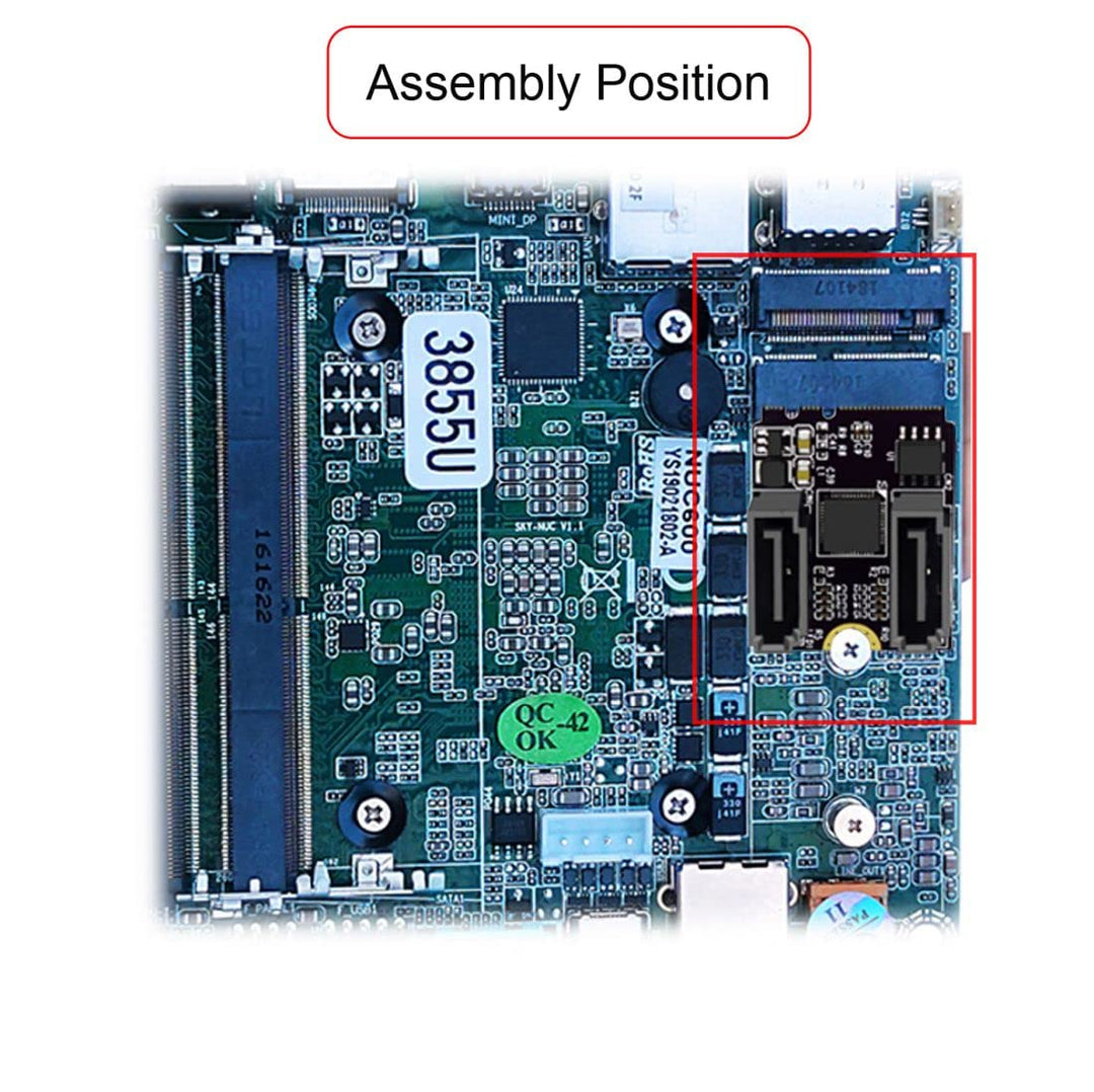 chenyang CY M.2 NGFF Key A+E PCI Express zu SATA 3.0 6Gbps Dual Ports Adapter Converter Festplattene