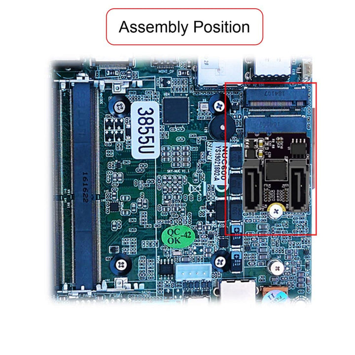 chenyang CY M.2 NGFF Key A+E PCI Express zu SATA 3.0 6Gbps Dual Ports Adapter Converter Festplattene
