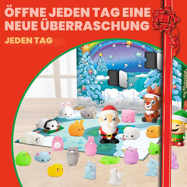 JOYIN Adventskalender 2023 Kinder Weihnachten 24 Tage Countdown Weihnachtskalender Mit Mochi Tier Sq