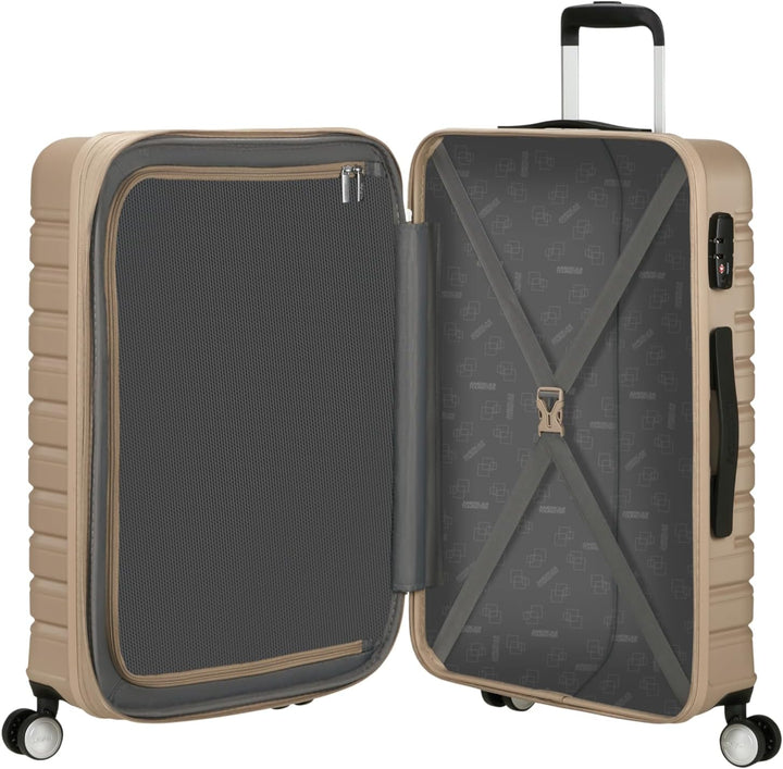 American Tourister Flashline - Hartschalenkoffer Mittelgross (67cm), Erweiterbar, Reisekoffer mit 4