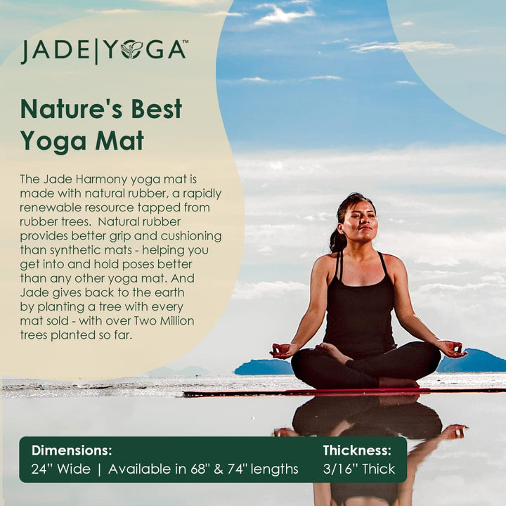 JADE YOGA - Harmony Yoga Mat - Yoga Mat Designed to Provide A Secure Grip to Help Hold Your Pose oli