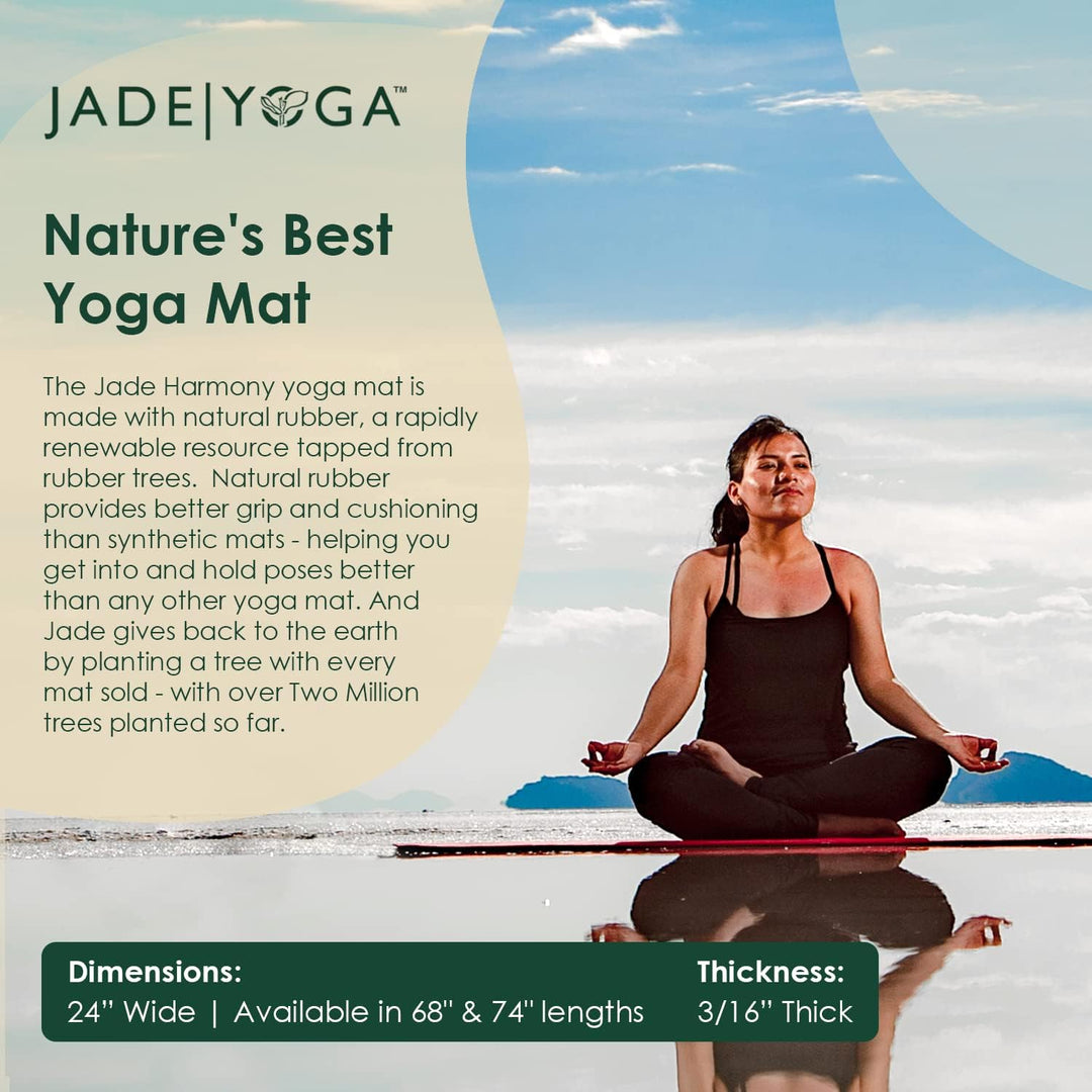 JADE YOGA - Harmony Yoga Mat - Yoga Mat Designed to Provide A Secure Grip to Help Hold Your Pose dun