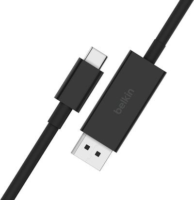 Belkin USB-C/DisplayPort 1.4-Kabel, 2 m, 32,4 Gbit/s, 8K bei 60 Hz oder 4K bei 144 Hz, mit HBR3, DSC