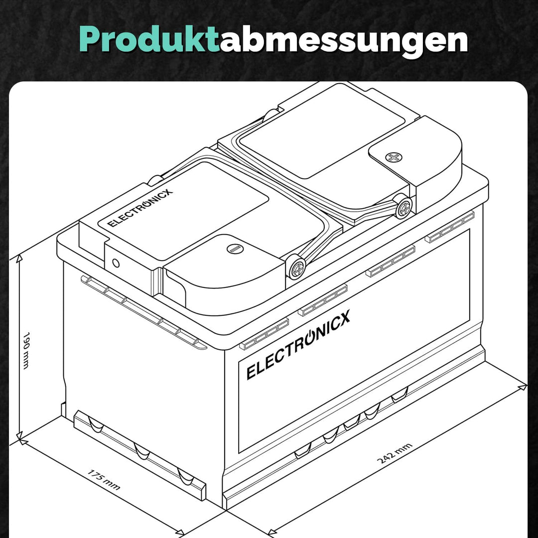 Gel Batterie 12v 80Ah Electronicx Caravan Extreme Edition Solarbatterie 12v Akku 12v Solar Batterien