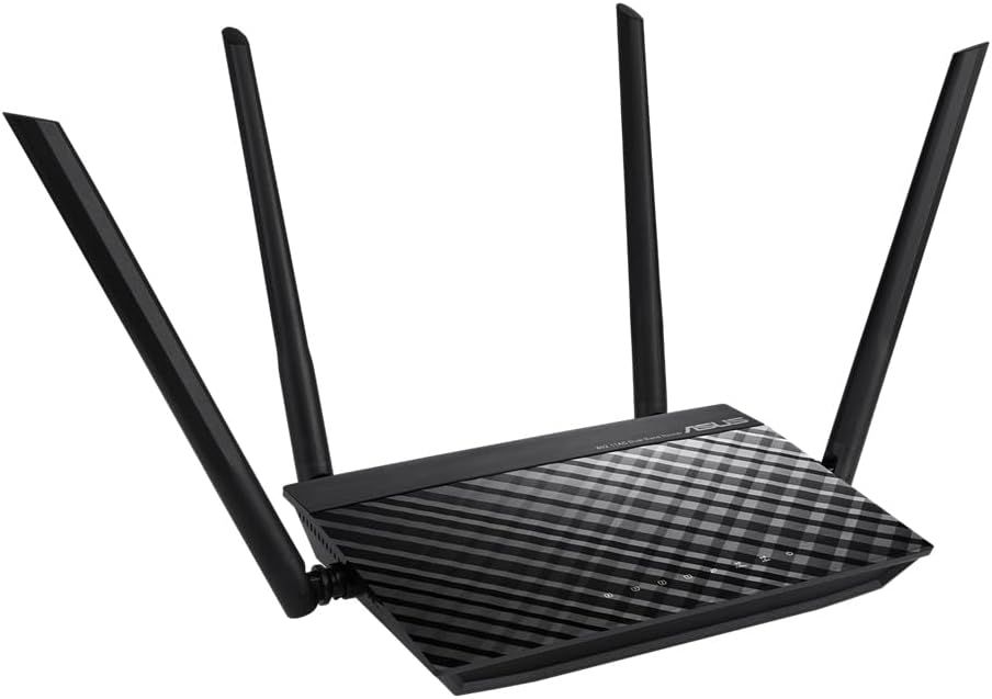 ASUS RT-AC1200 V2 Router (WiFi 5 AC1200 MIMO, 4x Fast Ethernet LAN, App Steuerung, DFS, IPv6) RT-AC1