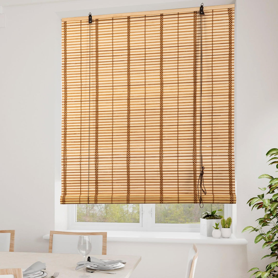 Cy.curtain bright Bambusrollo Bambus Rollo Sonnenschutz und Sichtschutz Rollo,für Fenster Und Türen,