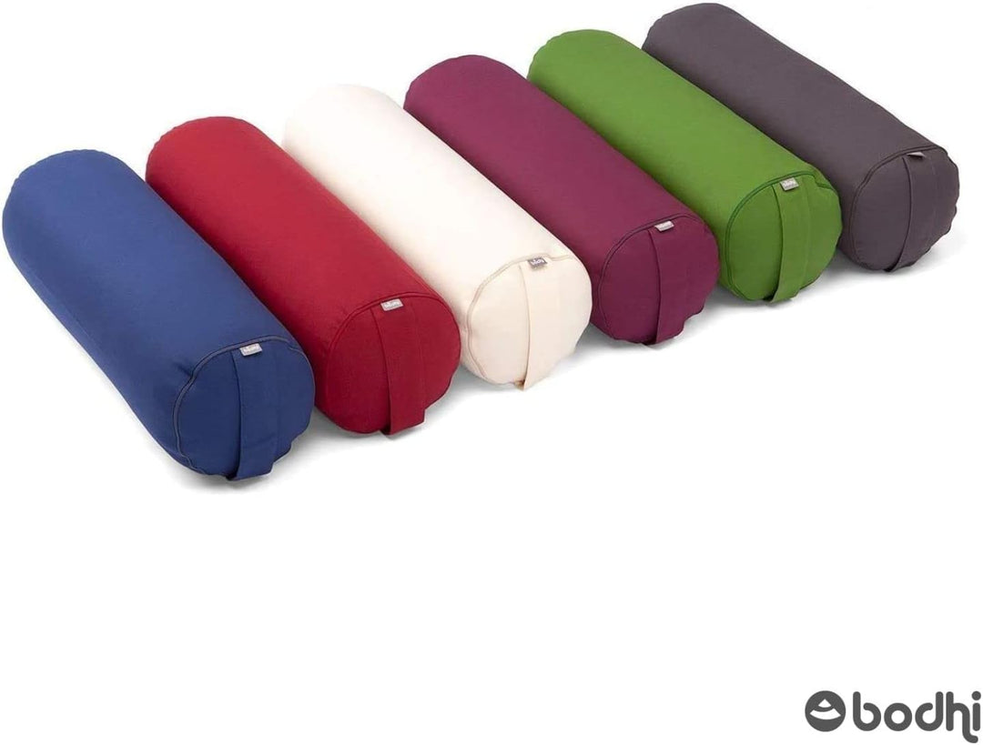 Bodhi Yoga Bolster | ECO Serie | Yogarolle mit Kapok-Füllung | Waschbarer Bezug aus 100% Bio-Baumwol