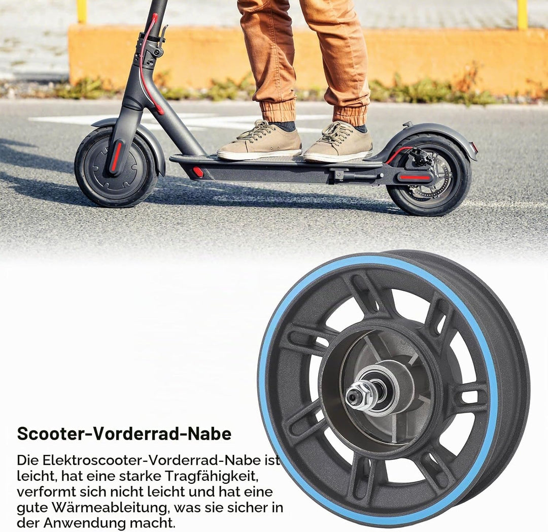 Elektroroller Vorderradnabe für MAX G30D, E-Scooter Vorderrad Nabe Aluminiumlegierung E-Roller Radna