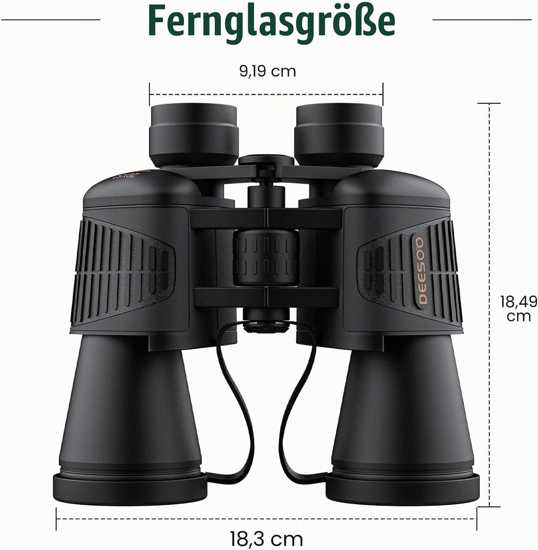 20x52 Fernglas für Erwachsene, Hochleistungs-Fernglas - Vogelbeobachtungsfernglas für Erwachsene mit