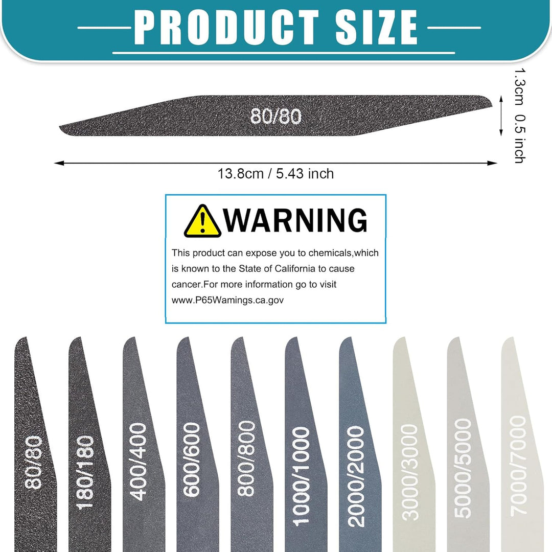 Honoson 40 Polierstäbe für Kunststoff Modell Metall Holz Schleifstäbe Modellbau Werkzeug Schleifpapi