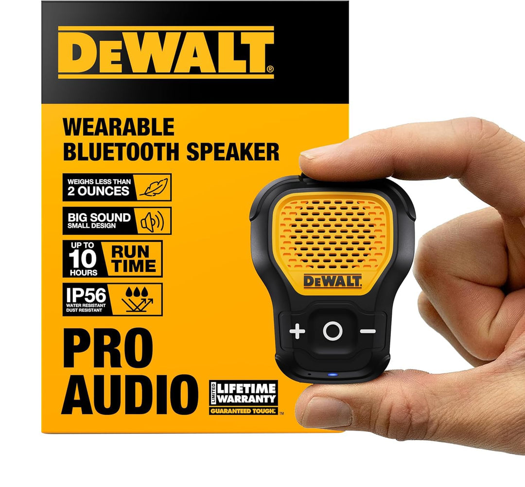 dewalt Jobsite Pro 190-1148-DW2 Tragbarer Bluetooth-Lautsprecher, Schwarz/Gelb, Gelb Magnetic versio