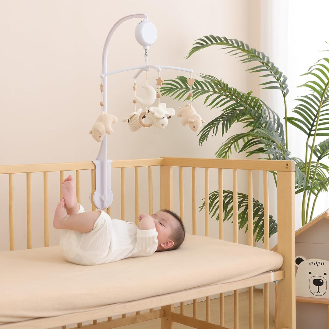Mobile Baby,Baby Spieluhr mit 35 Musik,Einstellbare Lautstärke,Einfach anzubringen,Stoppt nach 30 Mi