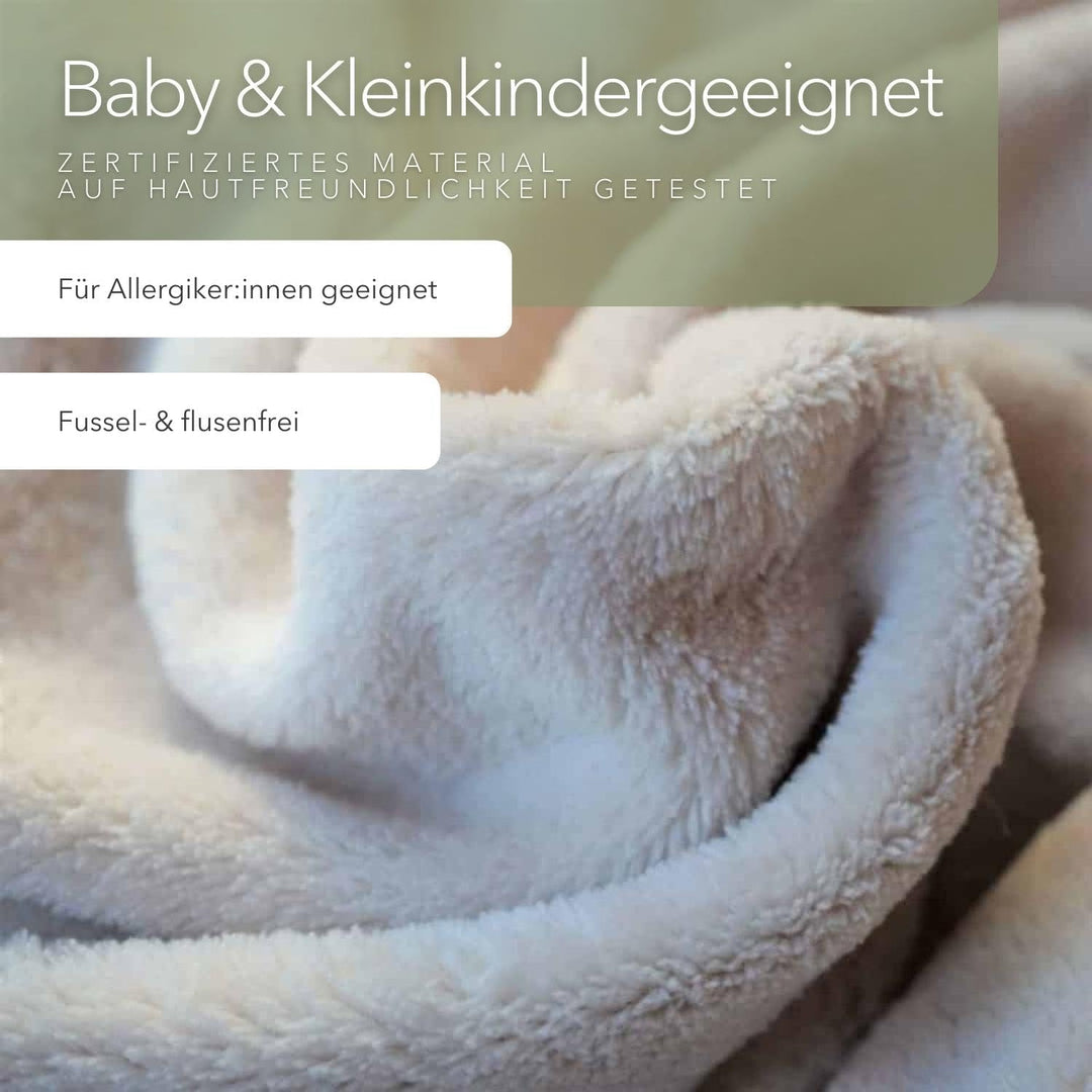 Kuscheldecke mit Ärmeln *Made IN Germany* - Extra kuschlig warme Ärmeldecke in XL Grösse -145 x 210