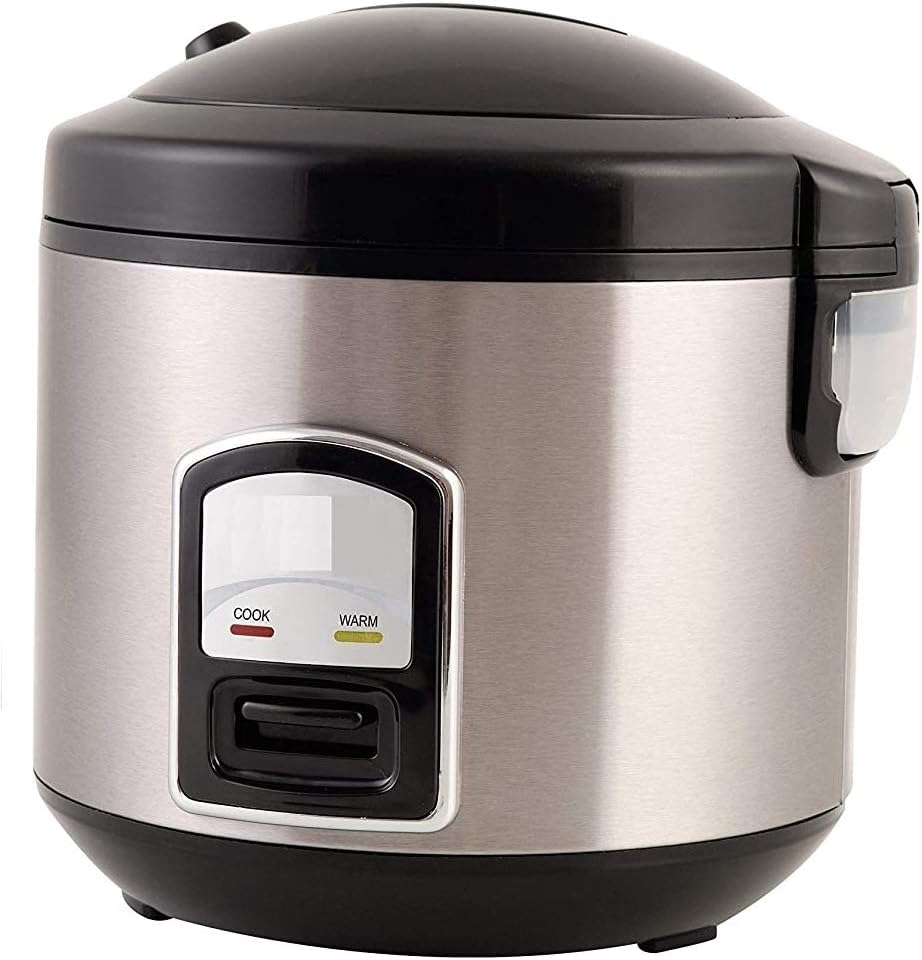 PerfectCook Edelstahl Reiskocher Reisgarer klein, 3in1 Gerät - Reiskocher Risottokocher Gemüsegarer