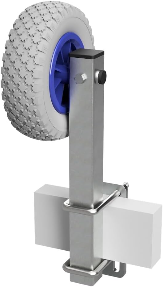 SUPROD 1 Paar Sliprollen mit Stütze, Sliphilfe, Bootstrailer, PU-Reifen, RKSID-200-PU, Ø200 grau/bla