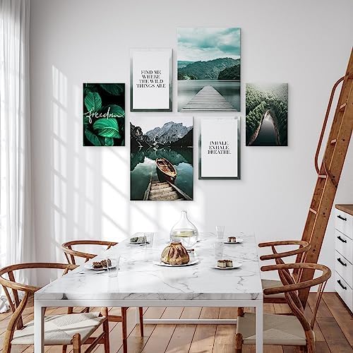 Muralo - Wandbilder Set - Leinwand Bilder Set Aufhängefertig - Bilder für Wohnzimmer Schlafzimmer -