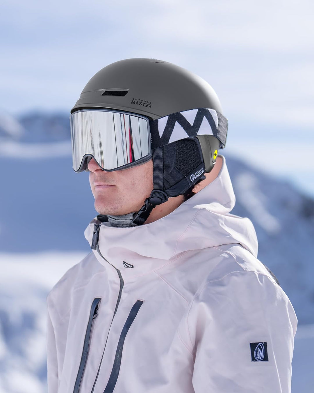 OutdoorMaster MIPS Skihelm, Snowboardhelm für Herren und Damen, Snowboard Helm mit Ventilationssyste