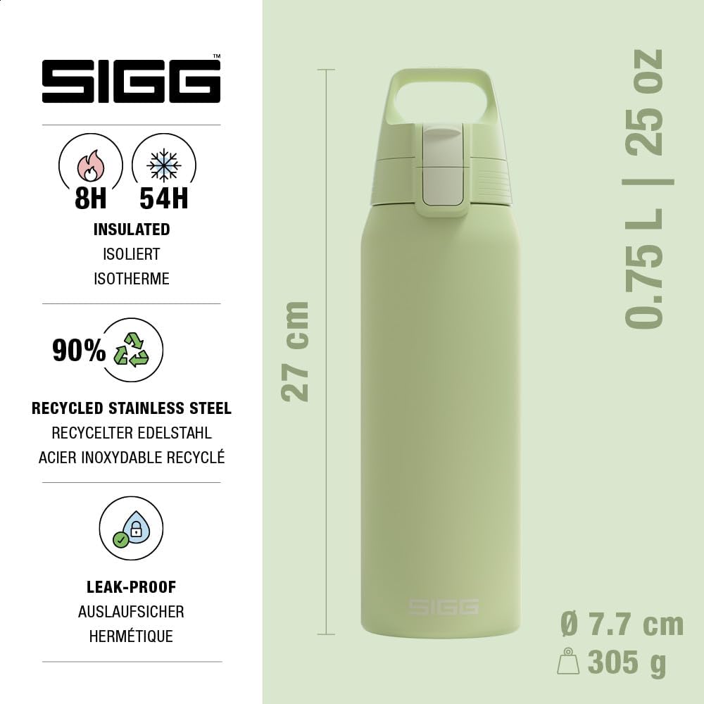 SIGG - Isolierte Trinkflasche - Thermosflasche Shield Therm One Eco Green kohlensäurehaltige Getränk