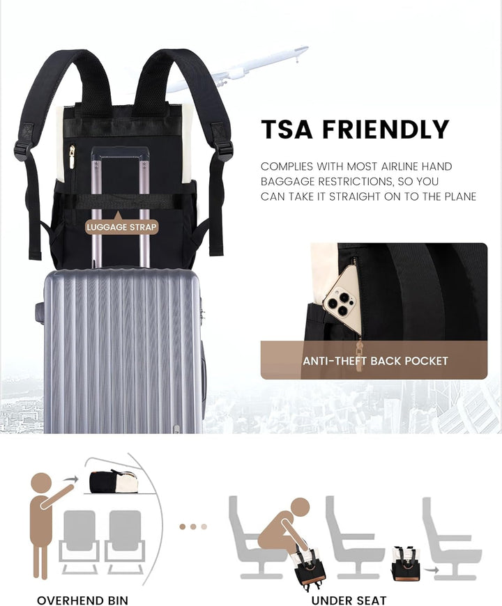 LOVEVOOK Rucksack Damen Gross, Laptop Rucksäcke Schulrucksack Teenager, Schultasche Arbeitstasche Ha