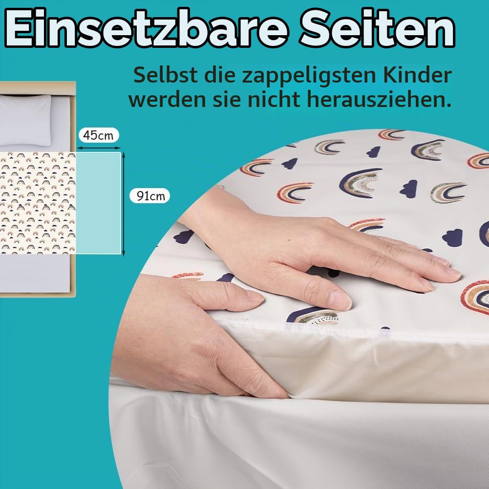 Wickelunterlage Baby, Töpfchentrainingsmatratze, wasserdichte, 86 x91cm, atmungsaktiv, waschbar, wie