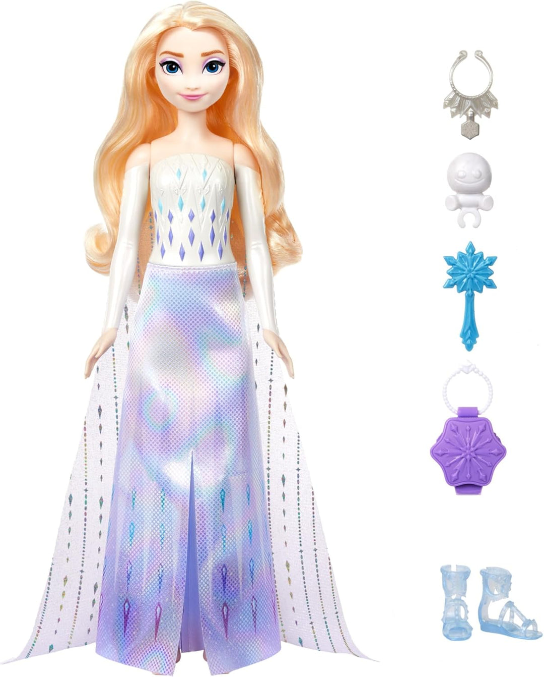 Mattel Disney Die Eiskönigin Elsa Modepuppen-Set, Spin & Reveal mit 11 Überraschungen, darunter 5 Ac