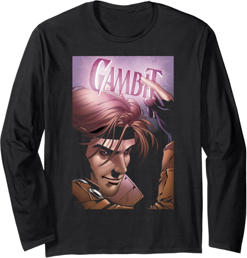 Marvel X-Men Gambit Dark Portrait Langarmshirt