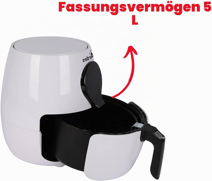 ARDES - ARAMFRY34 Heissluftfritteuse Fassungsvermögen 5 Liter Air Fryer Klein mit Touchscreen-Digita