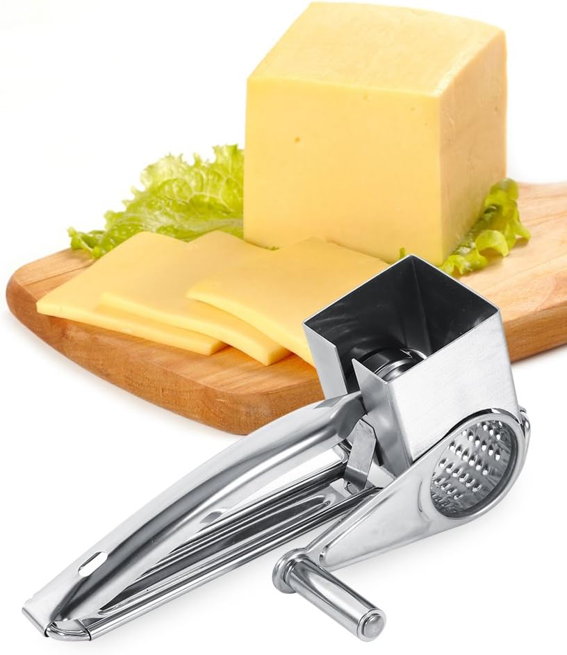 Parmesanreibe, Kitchen Craft Küchenreibe, Multifunktionale Edelstahl-Reibe mit austauschbarem Küchen