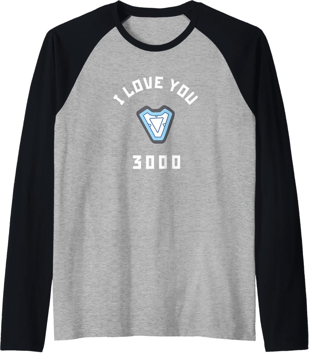 Marvel Avengers Endgame Iron Man I Love You 3000 Arc Reactor Raglan