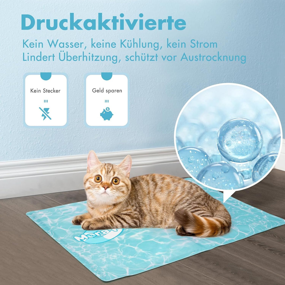 Pawtasy Kühlmatte Hunde Katzen Kühldecke für Hunde Kühlkissen mit Ungiftiges Gel Hundekühlmatte Selb
