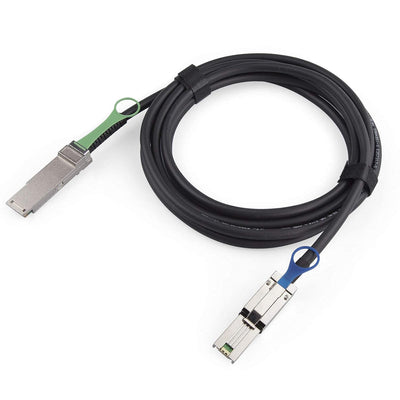 10Gtek® QSFP (SFF-8436) zu MiniSAS HD SFF-8088 DDR Hybrid SAS Kabel, External Mini SAS Kupfer Passiv