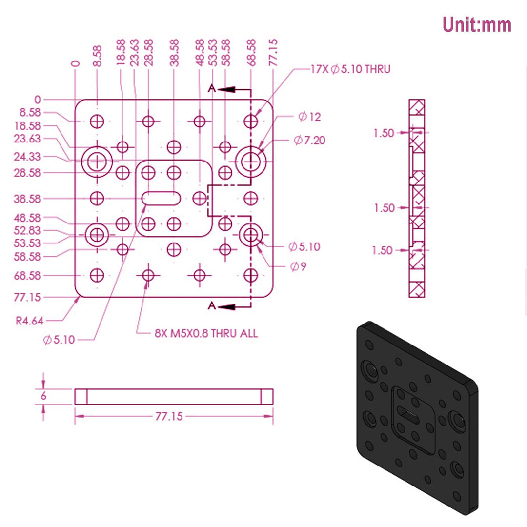 Befenybay 200mm 4080U Z-Achsen-Schrauben-Schiebetisch-Linearaktuator-Kit Linearmodul für 3D-Drucker