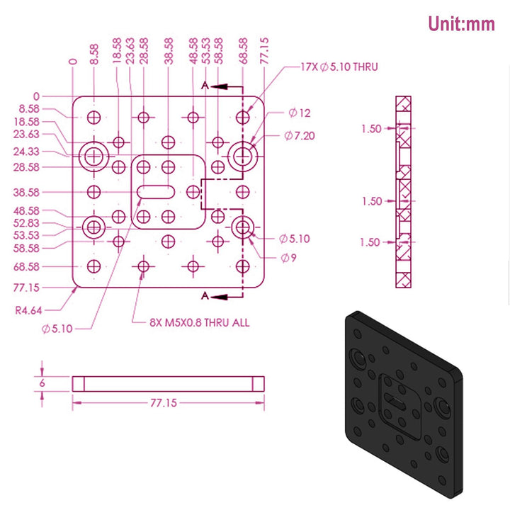 Befenybay 200mm 4080U Z-Achsen-Schrauben-Schiebetisch-Linearaktuator-Kit Linearmodul für 3D-Drucker