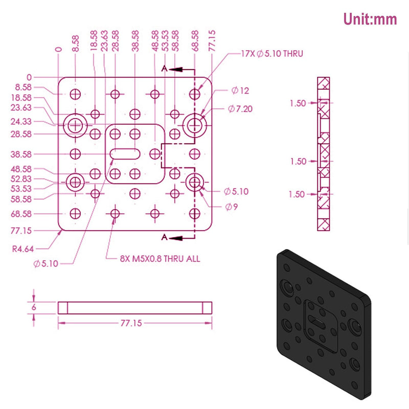 Befenybay 200mm 4080U Z-Achsen-Schrauben-Schiebetisch-Linearaktuator-Kit Linearmodul für 3D-Drucker